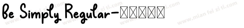 Be Simply Regular字体转换